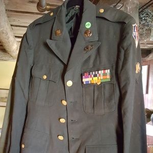 Vintage military dress jacket w/ badges